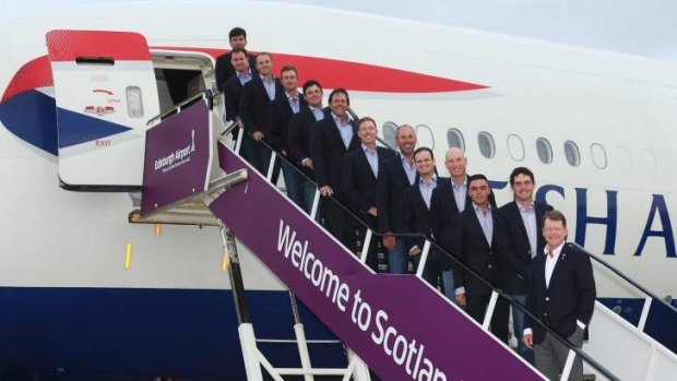 The USA team arrive in Edinburgh.