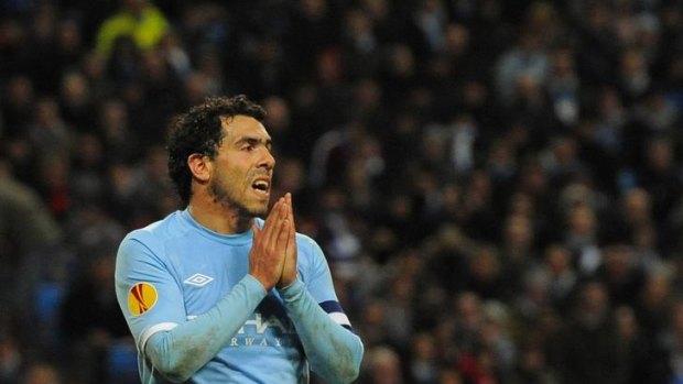 Fined ... Manchester City's Carlos Tevez.
