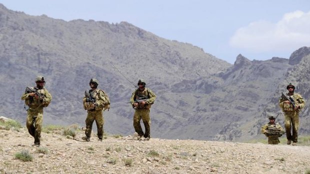 Australian soldiers on patrol in Afghanistan.