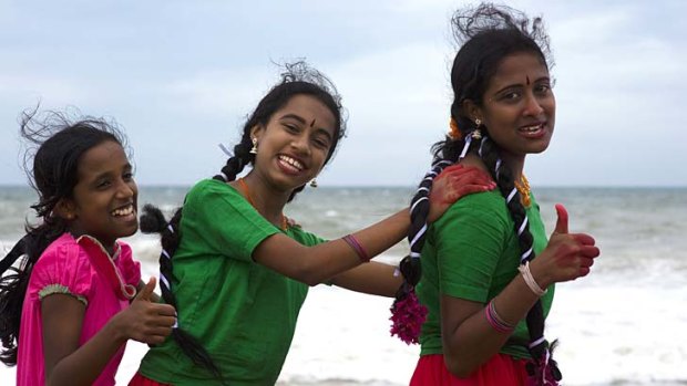 Girls on the beach.