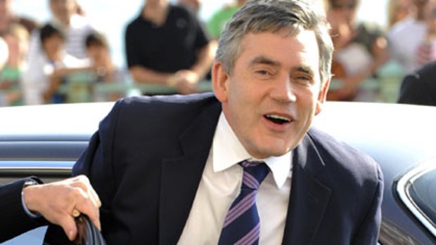 Embattled leader...the British PM, Gordon Brown.