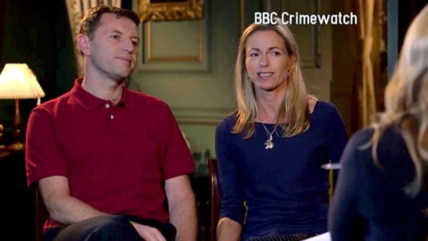 Parents of missing child Madelaine McCann, Gerry (left) and Kate McCann, speaking during an interview which will be aired as part of a major public appeal.