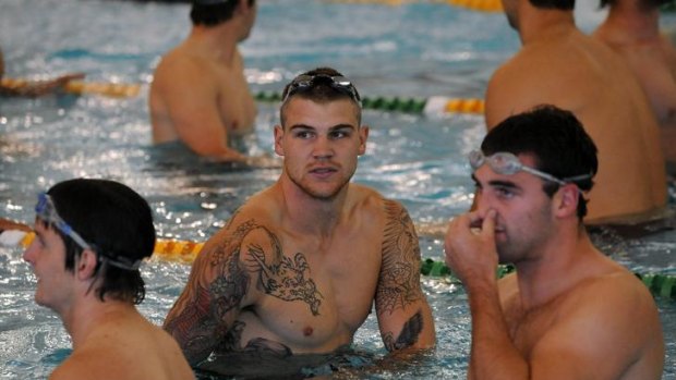 Canberra Raiders player Josh Dugan at the team recovery session at CISAC  in Belconnen yesterday. Dugan insists fellow fullback Billy Slater should face no further punishment for his high shot on him during Saturday's NRL match at Canberra Stadium.