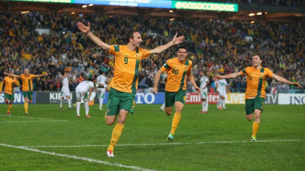 Reprieve: Josh Kennedy's late winner against Iraq secured World Cup qualification but masked serious deficiencies in the team.