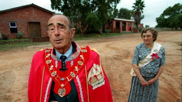 'Prince' Leonard Casley and his wife, 'Princess' Shirley, of the Principality of Hutt River, in the West Australian wheatbelt.