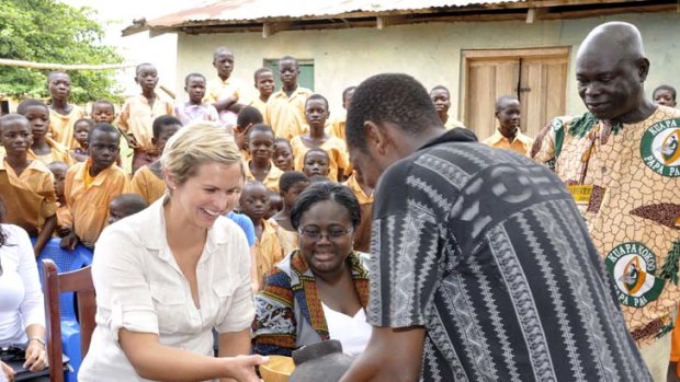 Connection ... Libby Trickett’s work with Fairtrade in Ghana helped to ensure fair pay for people working in multinational companies.