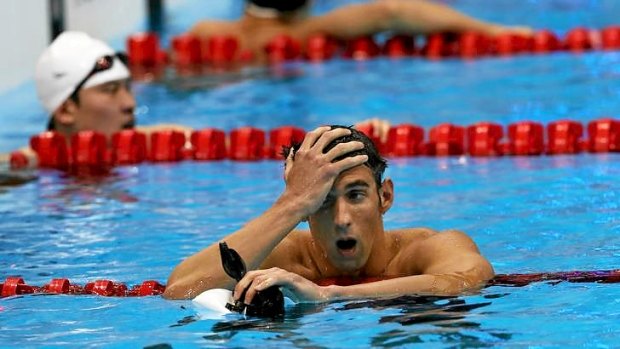 Michael Phelps after the heats of the men's 400m individual medley this morning.