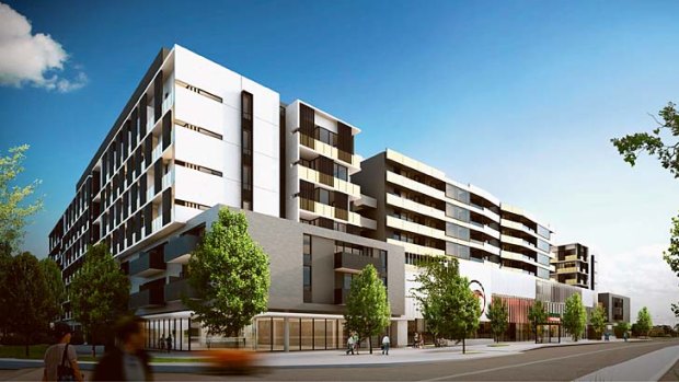 New look: The proposed Bunnings store and apartments.