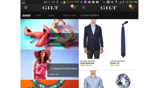 The app for Gilt, one of the best men's style websites.