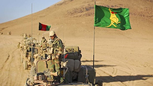 Taking charge ... the Australian Army is now heading the withdrawal of troops from Afghanistan’s southern Oruzgan province.