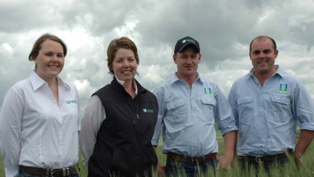A cohesive team ... Jessica Hogan South NSW Account Manager, Machallie McCormack Victorian Account manager, Tom Roberts Managing Director, Mathew Kowalski co-founder.