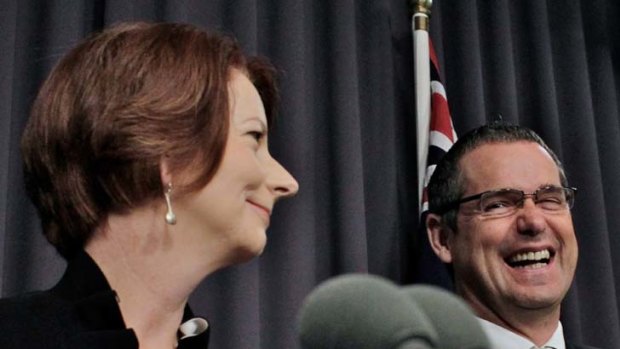 "Yesterday Australians were given evidence that the beast may exist." The Prime Minister, Julia Gillard, and the Communications Minister, Stephen Conroy, announced the start of stage one of the national  distribution."