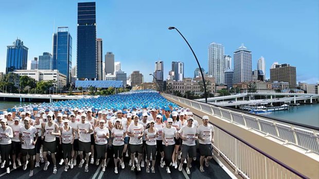 The City2South run will cross the Brisbane River three times.