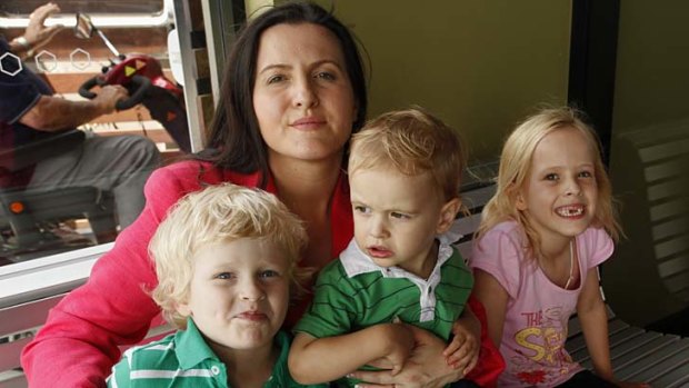 Concerns raised: Member for Bankstown Tania Mihailuk with her three children.