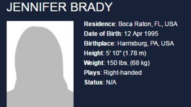 Jennifer Brady's profile on the WTA website.