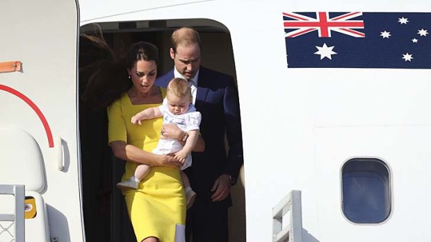 The Duke and Duchess of Cambridge arrive in Sydney.