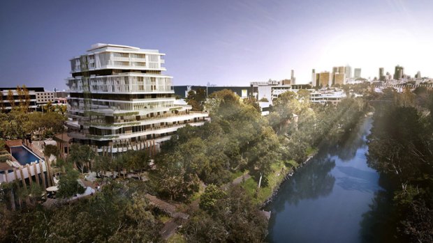 Waterside life: The proposed 586-apartment Eden development.
