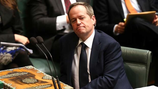 Labor leader Bill Shorten in question time on Monday.