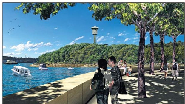 An artist's impression of how Barangaroo's Headland Park should look.