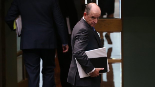 Say what you will about Human Services Minister Stuart Robert, leaving Parliament on Tuesday. Possibly in an act of foreshadowing.