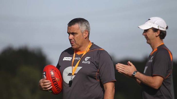 Giant steps: Mark Williams at GWS training.