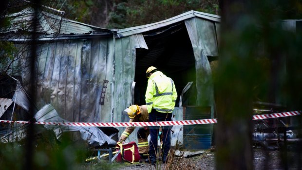 Two children have died in a shed fire at Turners Marsh. Photo: Neil Richardson/The Examiner