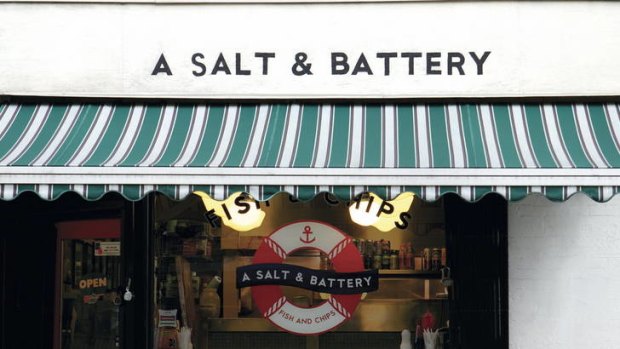 Memorable name ... New York's A Salt & Battery cafe.