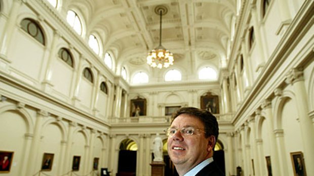The then new MP Evan Thornley at Parliament House in early 2007. The electorate is still waiting for an explanation of his departure.