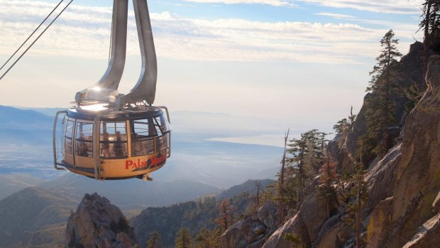 It's a long way up on the tramway at Palm Springs.