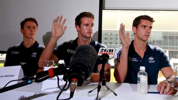 The Australian men's 4x100 metre freestyle relay team has admitted to boorish behaviour.