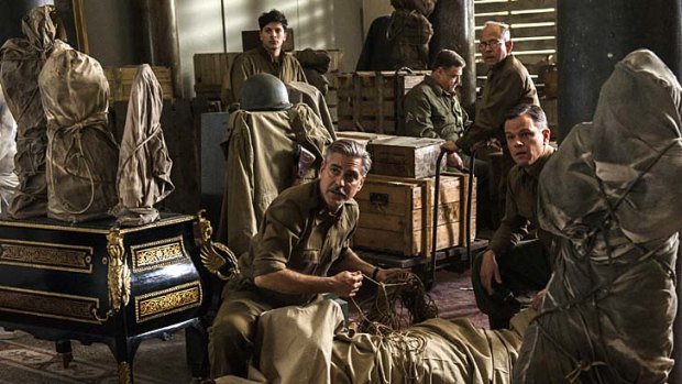 Art attack: (From left) Sam Epstein, George Clooney, John Goodman, Bob Balaban and Matt Damon in <em>The Monuments Men</em>.