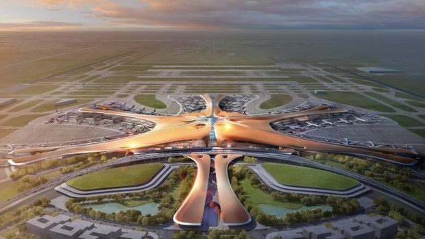 The six-pier radial concept will help improve the functionality at Beijing International Airport's new Terminal 1.