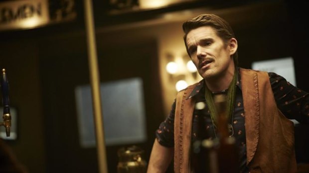 Wide field of work: Ethan Hawke in a scene from <i>Predestination</i>.
