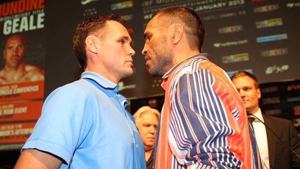 "If he thinks I am the same fighter then that is perfect" ... Daniel Geale, left.