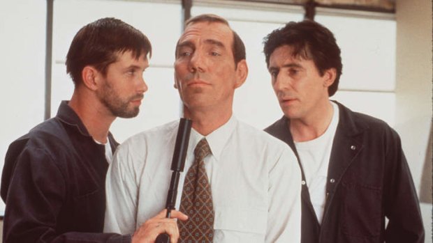 No more violent roles ... Stephen Baldwin, left, in <i>The Usual Suspects</i>.