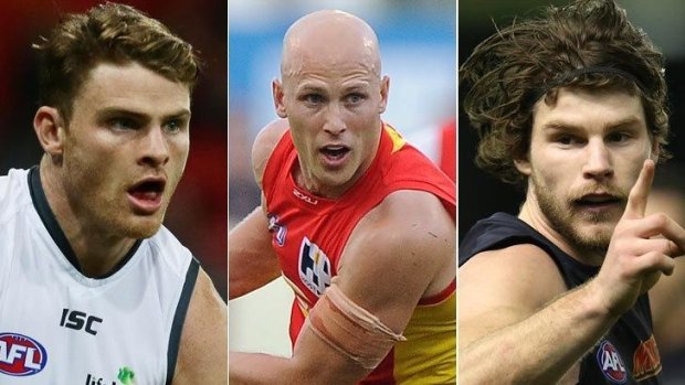 Carey selects: Gold Coast skipper Gary Ablett on the interchange with Bryce Gibbs (above), and Heath Shaw in the back pocket.