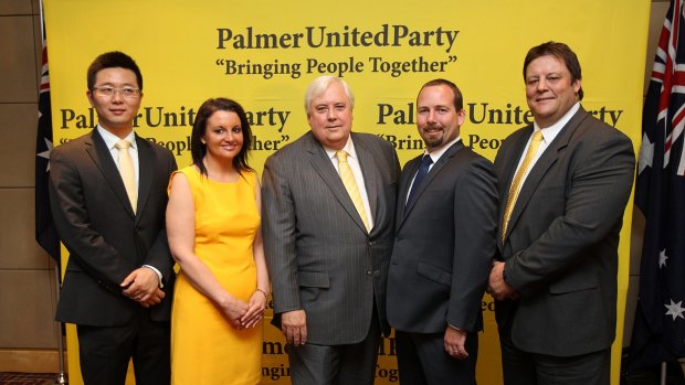 Once united: The Palmer party in happier times. 