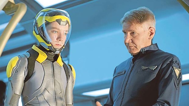 Killer generation: Asa Butterfield, left, stars with Harrison Ford in a movie of solid, sci-fi escapism.