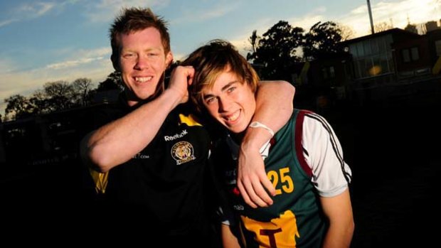 Dynasty in the making: Richmond's Jack Riewoldt with younger brother Charlie.