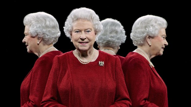 The multi-faceted monarch 'walked a tightrope', said her contemporary, former MP Douglas Hurd. Ever-prepared to break from formality, in 2013 she posed in front of a mirror for photographer Hugo Rittson. Photo: Getty Images