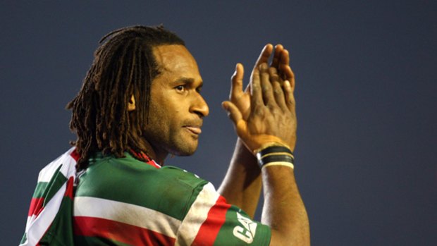 Lote Tuqiri playing for  Leicester.