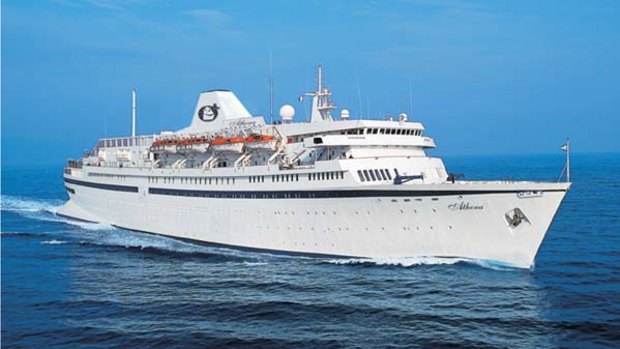 Comfort not speed ... the MV Athena has a capacity of 600 passengers, a "minnow" among new mega-liners.