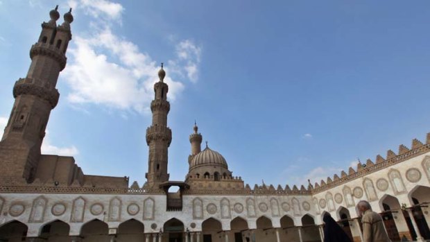 Counting down &#8230; as Egypt awaits the election results, Muslims attend prayer at Cairo's Al Azhar mosque.