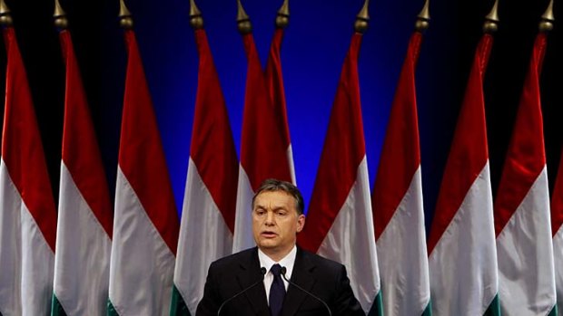 Man of the people: Hungarian Premier Viktor Orban has a two-thirds majority in parliament.