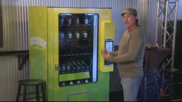 The Zazzz vending machine lets legally aged consumers buy marijuana products, including edibles and pre-rolled joints, using cash, Bitcoin or a special Zazzz card.