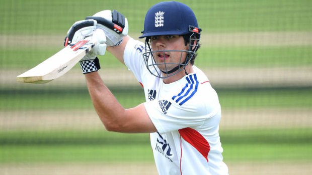 Anxious times: Alastair Cook prepares for the first Test against Australia at Trent Bridge.