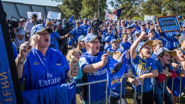 True blue: Western Force supporters protest their team's axing.