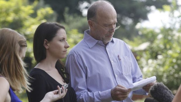 The family of Oscar Pistorius described the Olympic athlete as being 'unwise' for going to a nightclub and drinking during his murder trial. Here his uncle, Arnold Pistorius, talks to the press in February.