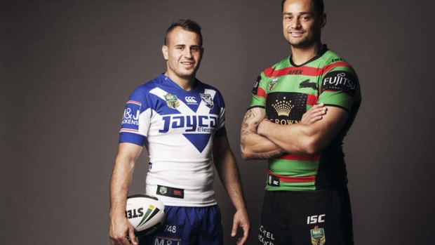 Going head to head: Josh Reynolds and John Sutton.