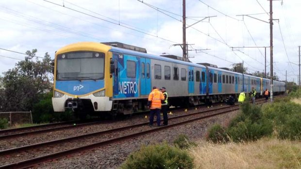 The train that was involved in the incident between Aspendale and Edithvale.